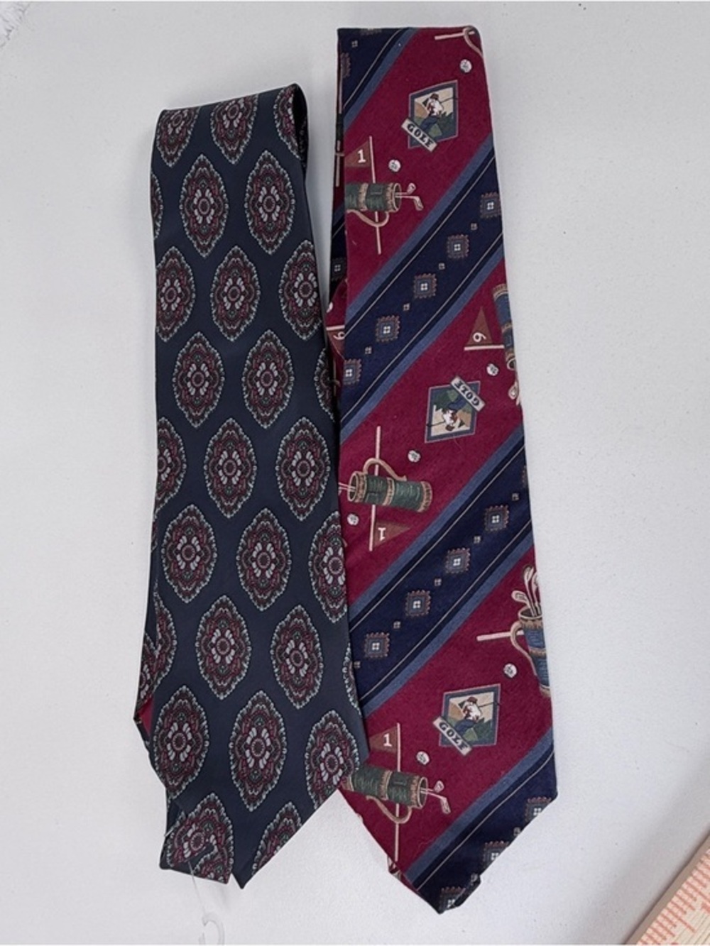 Hardy Amies Silk Tie Surrey Golf Tie Vintage Designer Bundle silk tie bundle